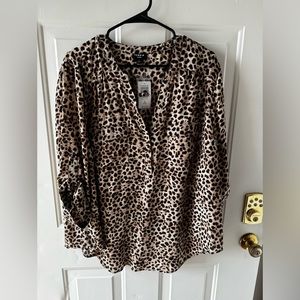 Torrid Cheetah Print Blouse NWT